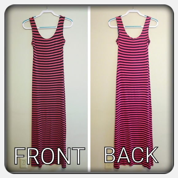 2 Striped Cute and Flattering Tank Maxi Dresses - Picture 3 of 8